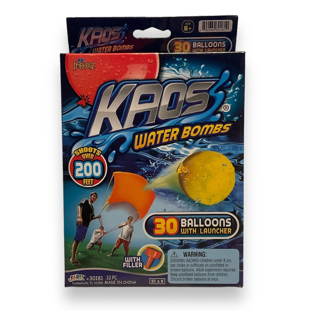 Kaos Water Bombs Balloons Launcher Filler Shoots 200’ NIP Outdoor Game Summer